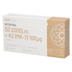 SEMA Lab Vitamin D3 2000 IU + K2 (MK-7) 100 µg, 60 Weichkapseln SHORT DATE