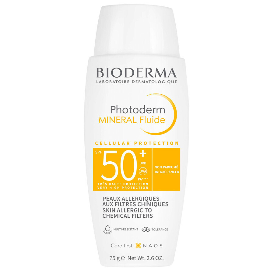 Bioderma Photoderm Mineral Fluide, fluid mineral protector, SPF 50+, 75 g Ambalaj deteriorat