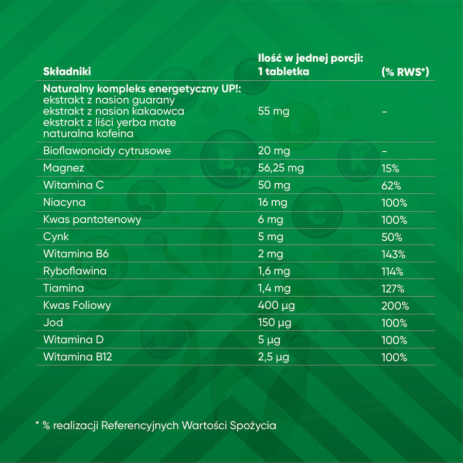 Vigor Up! Schnell, Limettengeschmack, 20 Brausetabletten SHORT DATE