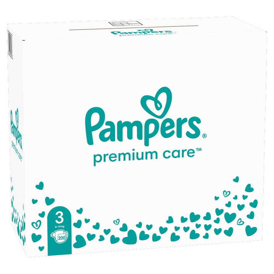 Pampers Premium Care, size 3 diapers, 6-10 kg, 200 DEFECTIVE PACKAGE