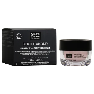 MartiDerm Black Diamond Epigence 145 Sleeping Cream, Anti-Aging-Nachtcreme für das Gesicht, 50 ml VERBRAUCHSFREIE VERPACKUNG