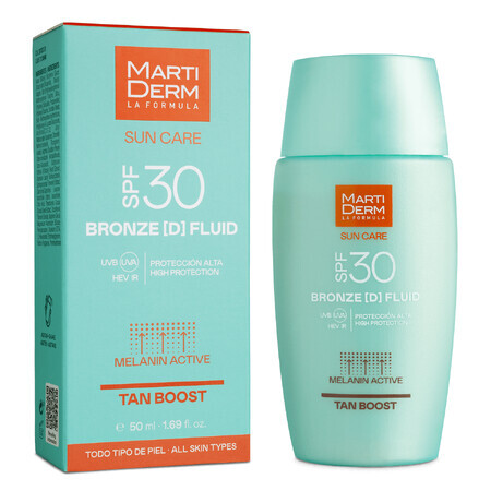 MartiDerm Sun Care Bronze D, gezichtsvloeistof met zonnebrand SPF 30, 50 ml DEFECTED PACKAGING