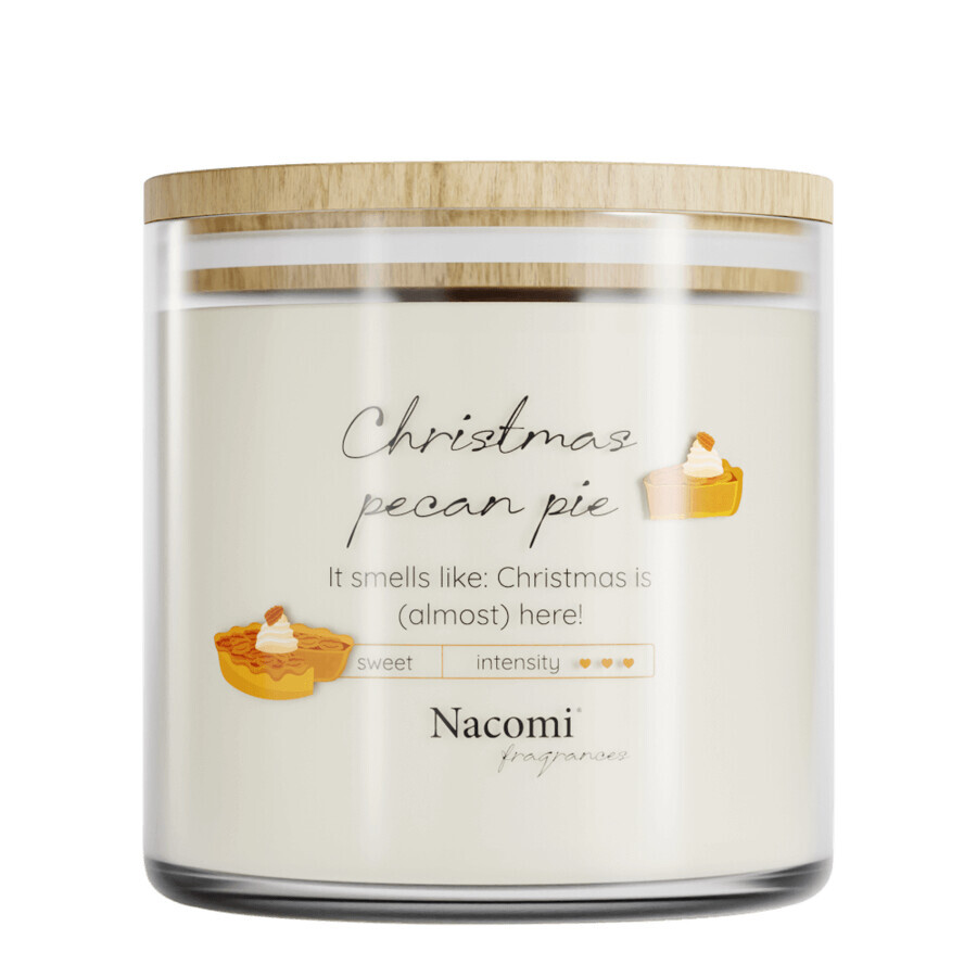 Nacomi Fragrances, vela de soja, perfumada, pastel navideño de nueces, 450 g