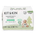 Kit&amp;Kin, biologisch abbaubare Einwegwindeln, Größe 2 Midi, 4-8 kg, 38 Stück