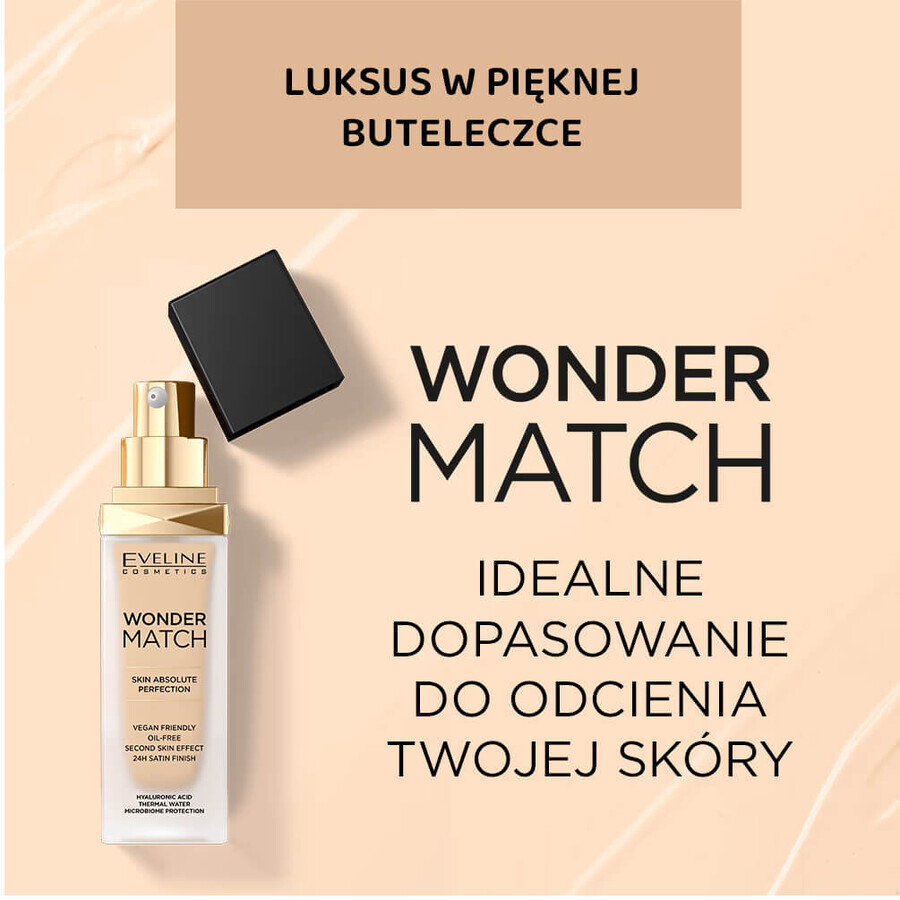 Eveline Cosmetics Wonder Match, luxuriöse passende Grundierung, Nr. 45 Honig, 30 ml