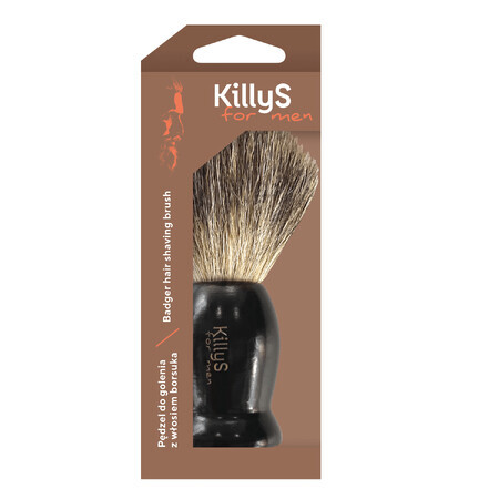 KillyS For Men, blaireau de rasage en poils de blaireau, 1 pièce