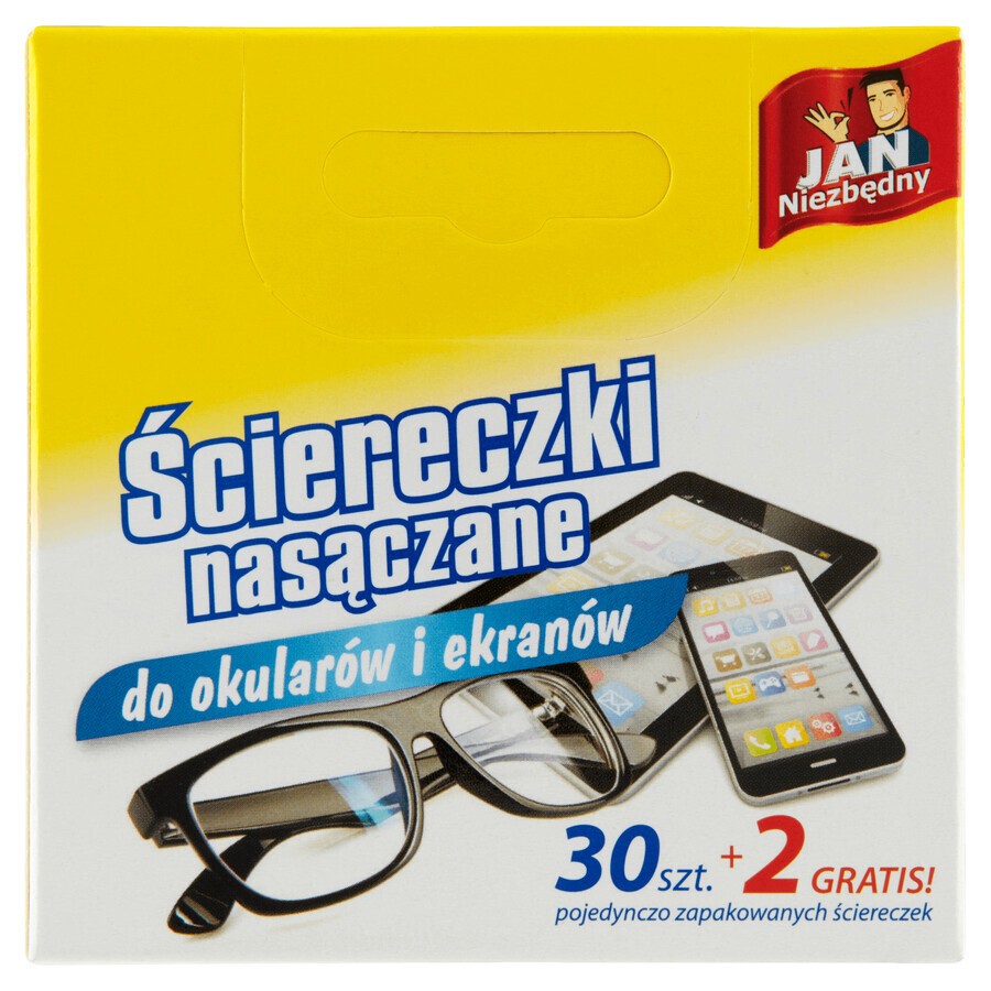 Jan Niezbędny, getränkte Tücher für Brillen, 30 Stück