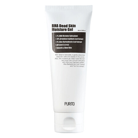 Purito, BHA Dead Skin Moisture Gel, gel hidratant și exfoliant pentru față, 100 ml