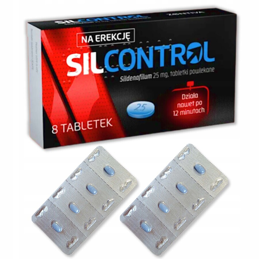 Silcontrol 25 mg, 8 comprimidos