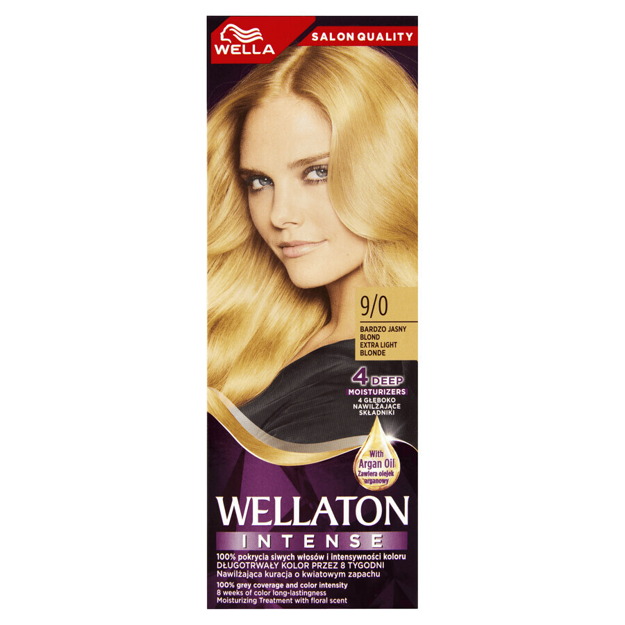 Wellaton, intensieve kleurcrème, 9/0 badzo lichtblond, 110 ml