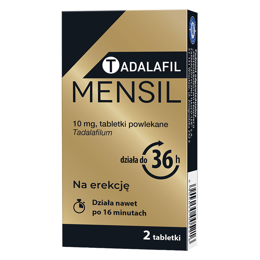 Tadalafil Mensil 10 mg, 2 Filmtabletten