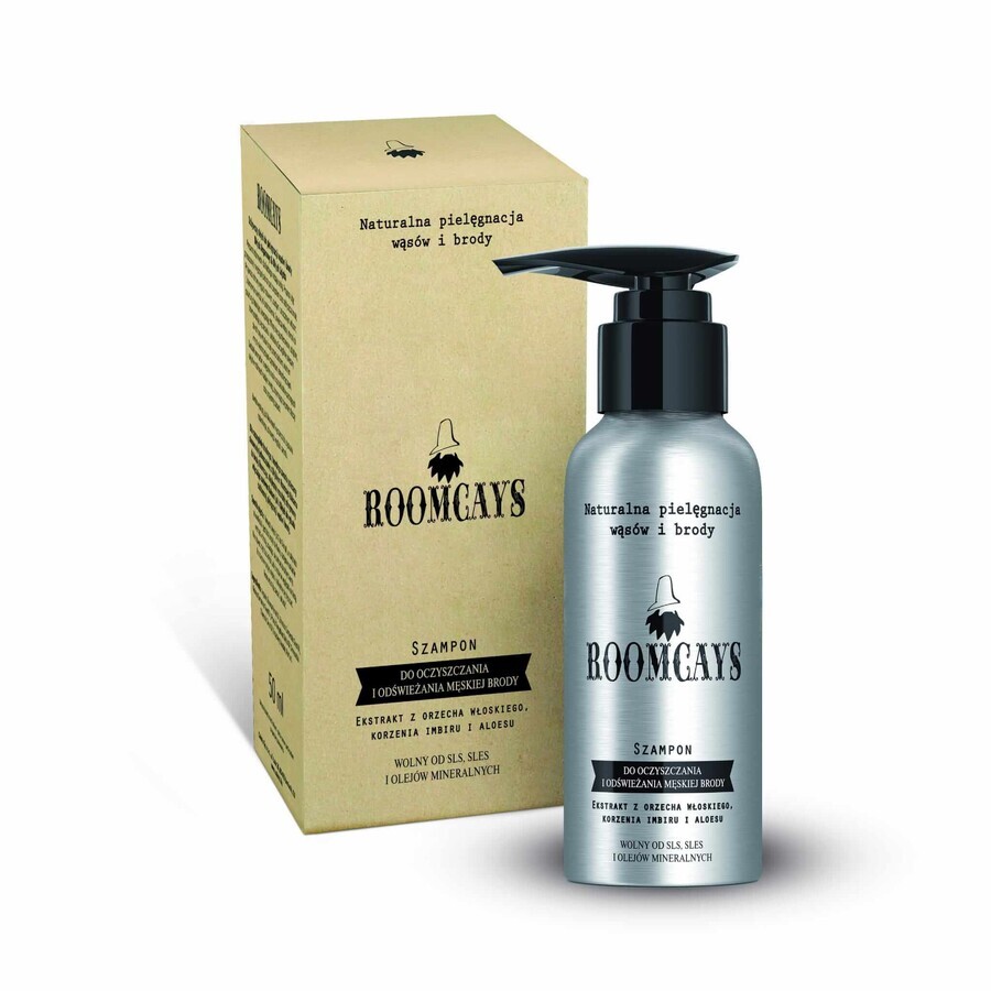 Roomcays, shampoo per barba e baffi, 120 ml