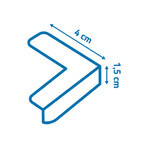 Sipo, Eckschutzset, Form L, 12 Stück