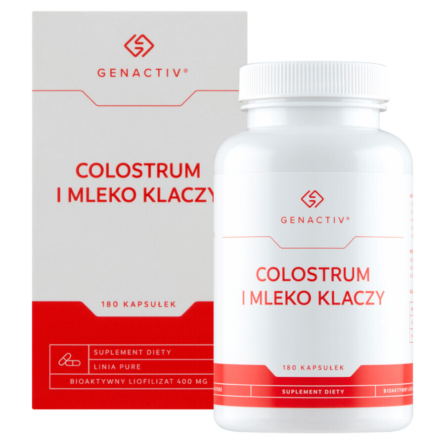 Genactiv Kolostrum und Stutenmilch, 180 Kapseln