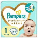 Pampers Premium Care, diapers size 1, 2-5 kg, 72 pcs