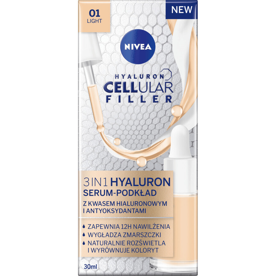 Nivea Hyaluron Cellular Filler 3in1, Serum-Primer, helle Farbe, 30 ml