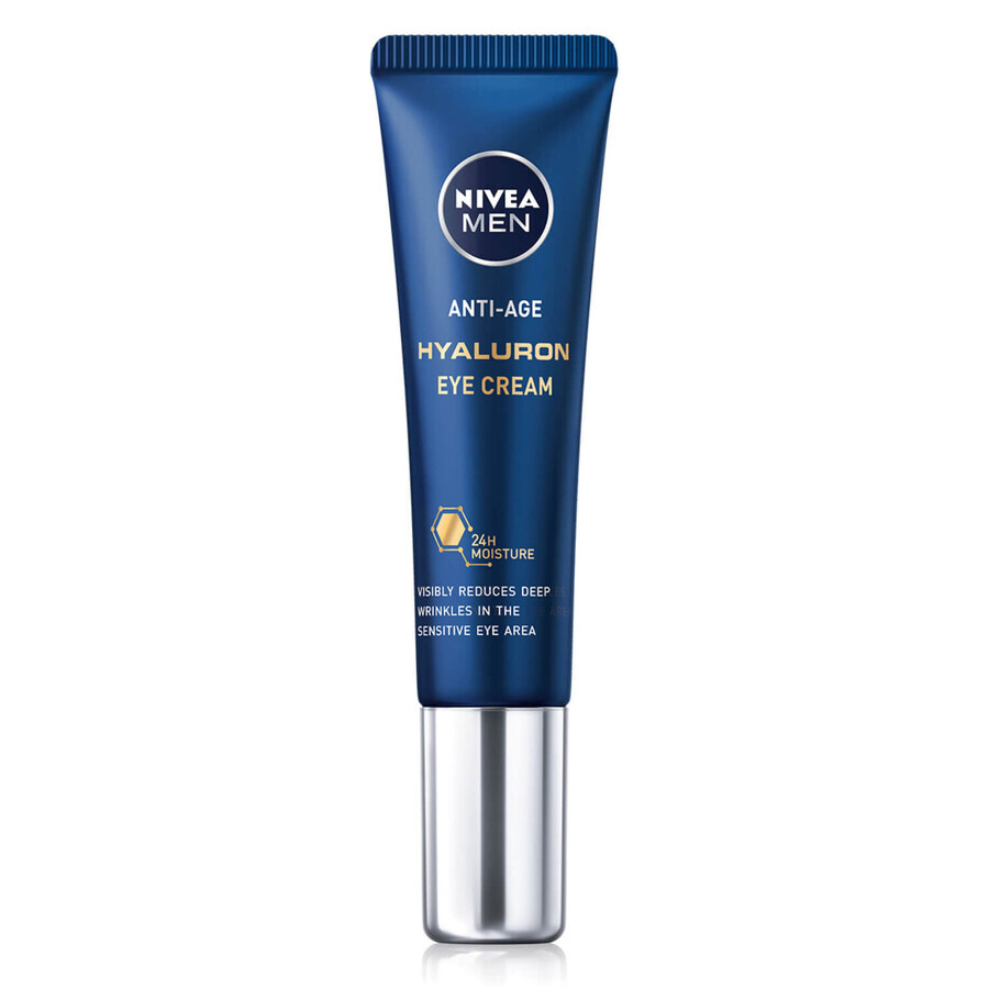 Nivea Men Hyaluron, crema antirughe per il contorno occhi, 15 ml