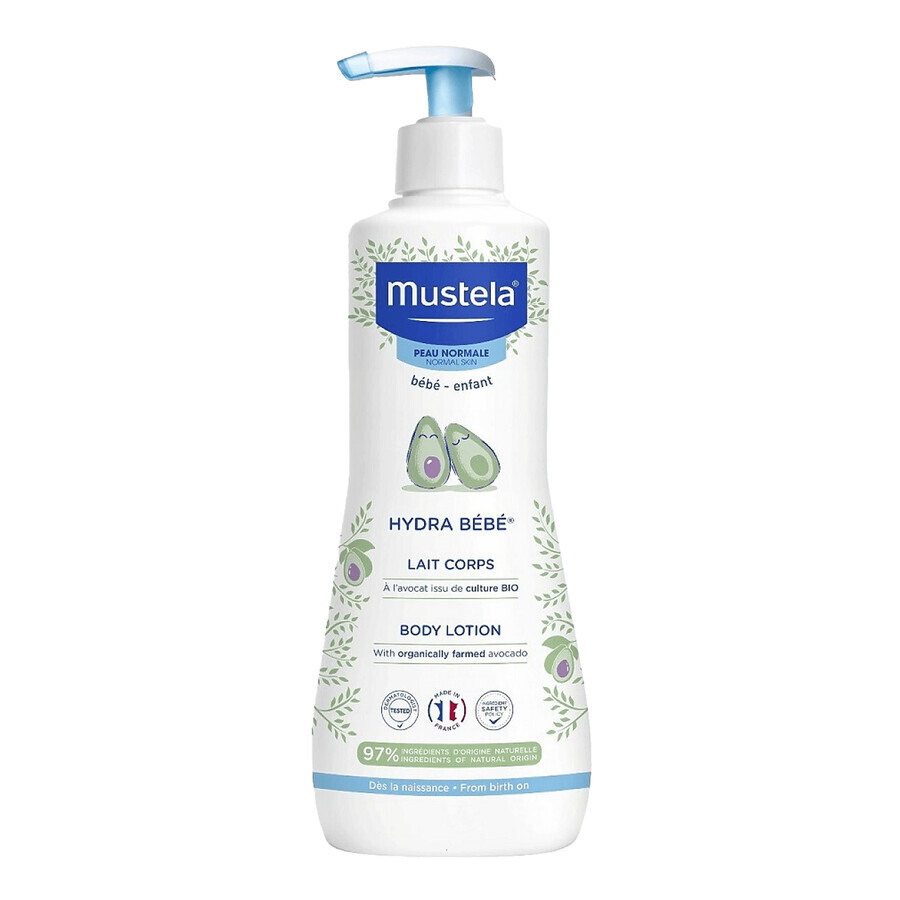 Mustela luierverzorgingsset, wasgel, 500 ml + bodymilk, 300 ml + luiercrème 75 ml + vochtige doekjes, 60 stuks