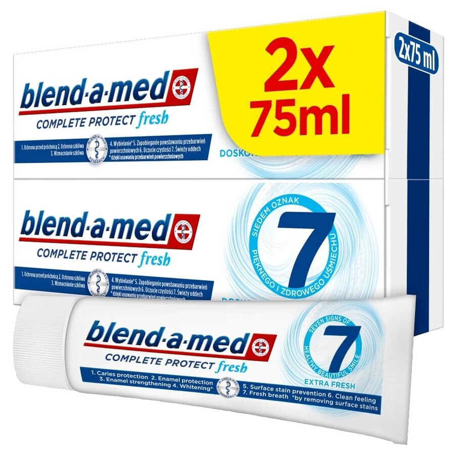 Blend-a-med Complete Protect 7, Zahnpasta, Extra Frisch, 2 x 75 ml