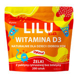 Lilu Kids Vitamin D3, natürliche Jelly Beans für Kinder und Erwachsene, Orangengeschmack, 200 Stück