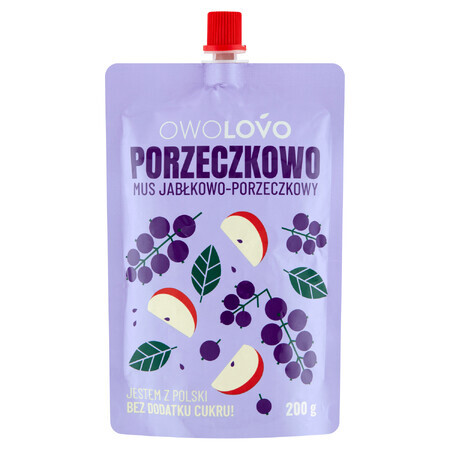 Owolovo Currant Mousse de mere și coacăze într-un tub, 200 g