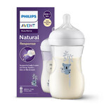 Avent Natural Response, fles met responsieve speen, koala, flow 3, SCY903/67, na 1 maand, 260 ml 