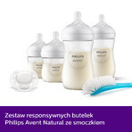 Avent Natural Response, Set mit 4 ansprechenden Flaschen + Reinigungsbürste + ultraweicher Schnuller, SCD838/11