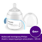 Avent Natural Response, Trainingsbecher mit ansprechendem Sauger, SCF263/61, nach 6 Monaten, 125 ml