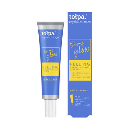 Tolpa My Skin Changer Oh My Glow, zure peeling voor gezicht en ogen, 40 ml