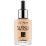 Catrice HD Liquid Coverage Foundation 24H, base de maquillaje líquida, 005 Ivory Beige, 30 ml