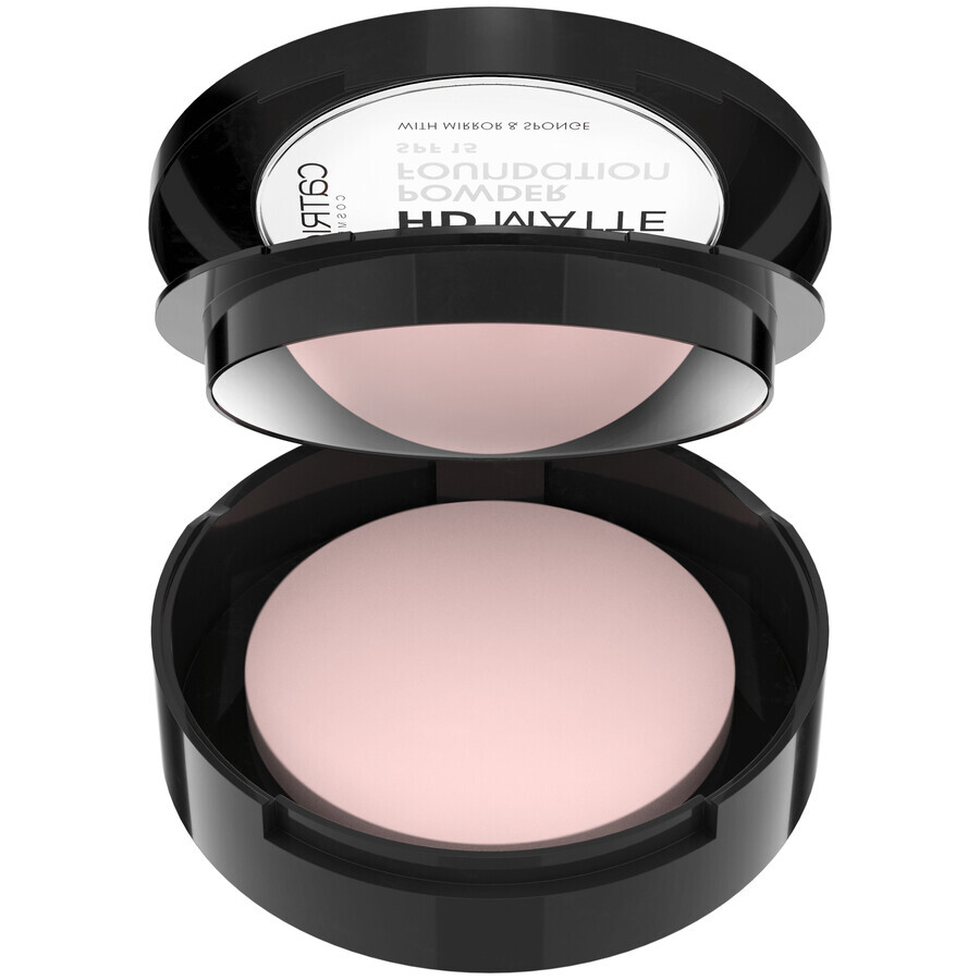 Catrice 18H HD Matte Powder Foundation, base de maquillaje en polvo matificante, n.º 020N, ​​SPF 15, 8 g