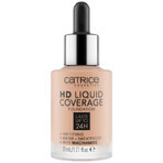 Catrice HD Liquid Coverage Foundation 24H, fond de ten cu acoperire lichidă, 020 Rose Beige, 30 ml