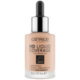 Catrice HD Liquid Coverage Foundation 24H, fond de ten cu acoperire lichidă, 020 Rose Beige, 30 ml