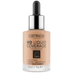 Catrice HD Liquid Coverage Foundation 24H, base de cobertura líquida, 040 Warm Beige, 30 ml