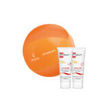 Set Emolium Suncare, mineralische Schutzcreme für Kinder ab dem 1. Tag und Erwachsene, SPF 50+, 2 x 50 ml + gratis Strandball