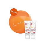 Set Emolium Suncare, mineralische Schutzcreme für Kinder ab dem 1. Tag und Erwachsene, SPF 50+, 2 x 50 ml + gratis Strandball