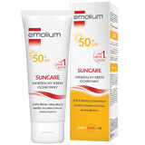 Set Emolium Suncare, mineralische Schutzcreme für Kinder ab dem 1. Tag und Erwachsene, SPF 50+, 2 x 50 ml + gratis Strandball