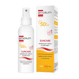 Emolium Sonnenschutz-Set, mineralisches Schutzspray für Kinder ab dem 1. Tag und Erwachsene, SPF 50+, 2 x 100 ml + gratis Strandball