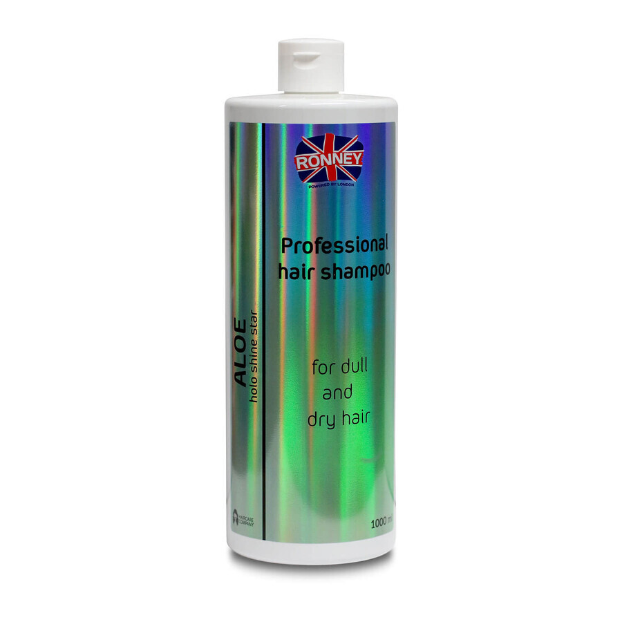 Ronney HoLo Shine Star Aloe, shampooing hydratant pour cheveux ternes et secs, 1000 ml