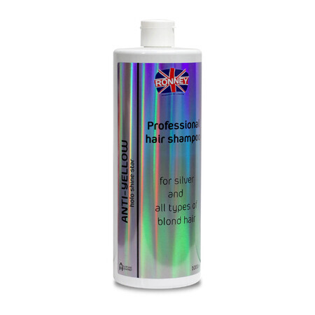 Ronney HoLo Shine Star Anti-Yellow, shampoo per capelli biondi, decolorati e grigi, 1000 ml