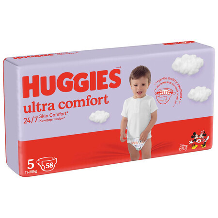 Huggies Ultra Comfort, Windeln, Disney, Größe 5, 11-25 kg, Mega, 58 Stück