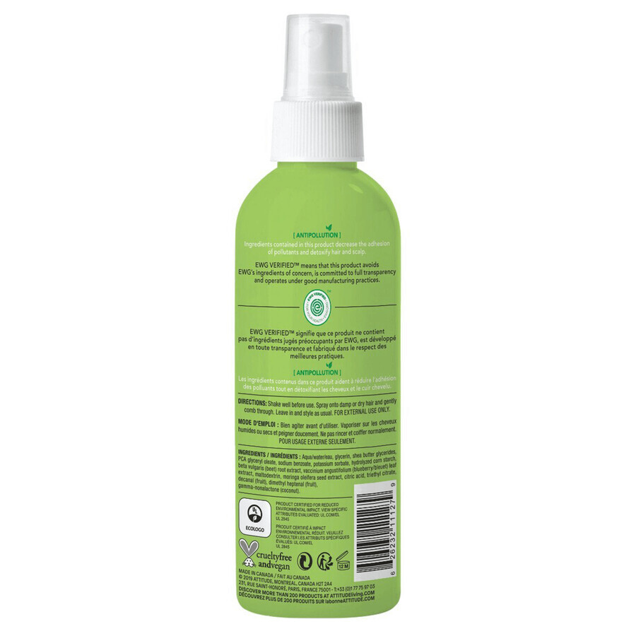 Attitude Natural Care, Haarentwirrungsspray, Wassermelone und Kokosnuss, 240 ml