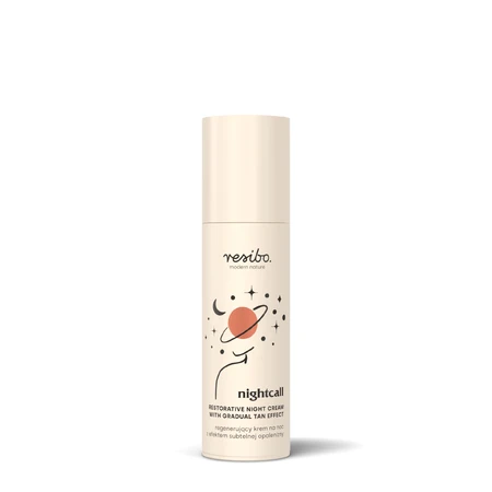 Resibo Nightcall, crema de noche regeneradora con sutil efecto bronceado, 50 ml