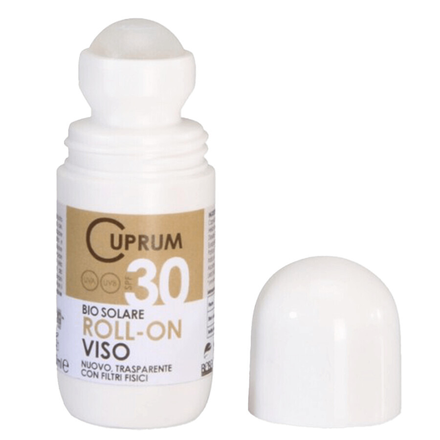 Beba Cuprum Line, protector solar para rostro y cuerpo, roll-on, FPS 30, 50 ml