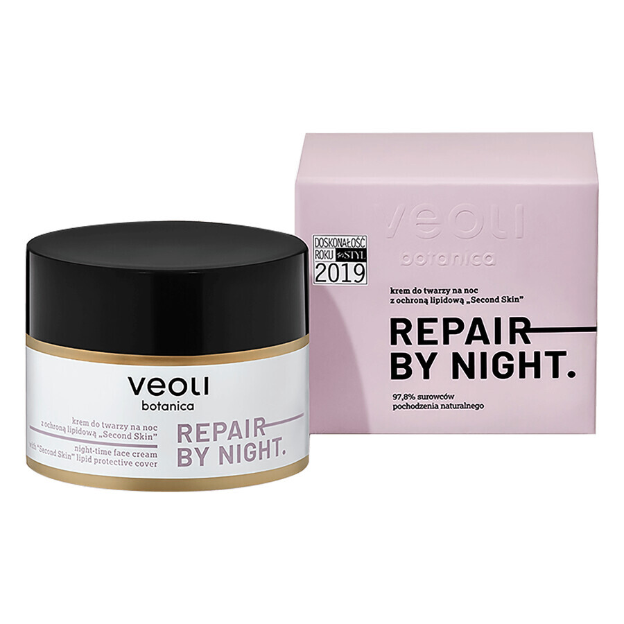 Veoli Botanica Repair By Night, lipide beschermende nachtcrème "Second Skin", 50 ml