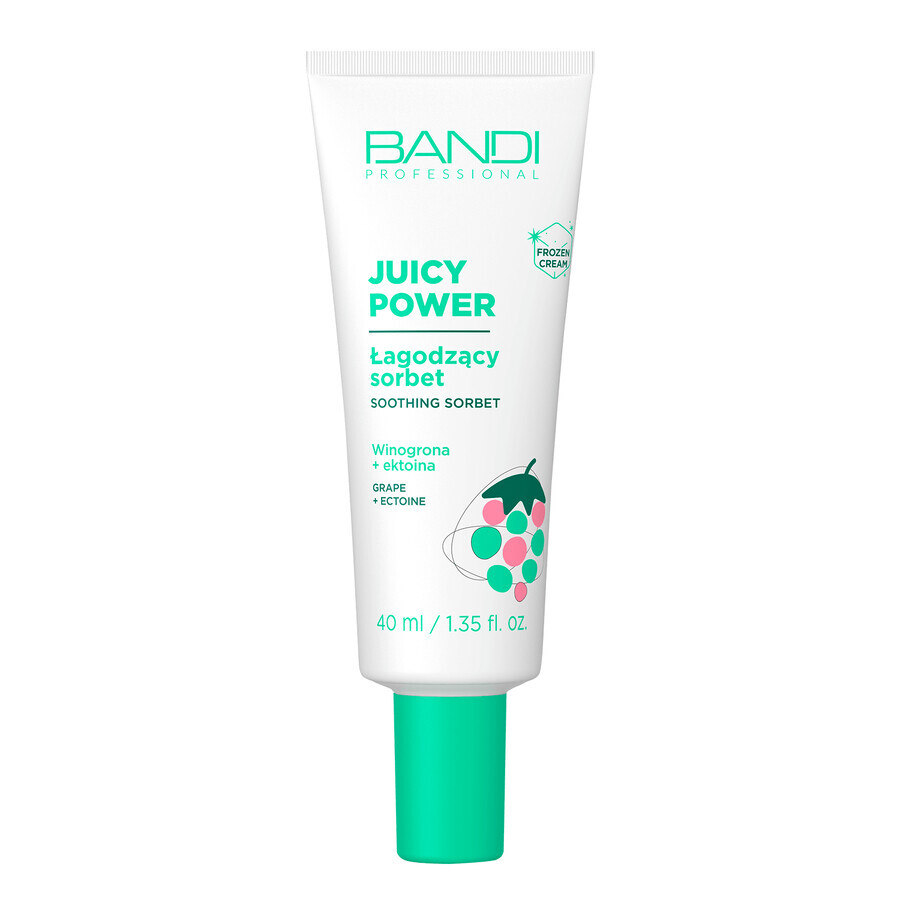 Bandi Juicy Power, soothing facial sorbet, grape + ectoine, 40 ml