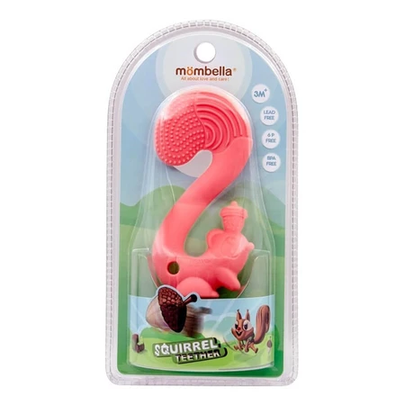 Mombella, speelgoed bijtring, eekhoorn, rood, na 3 maanden, 1 stuk