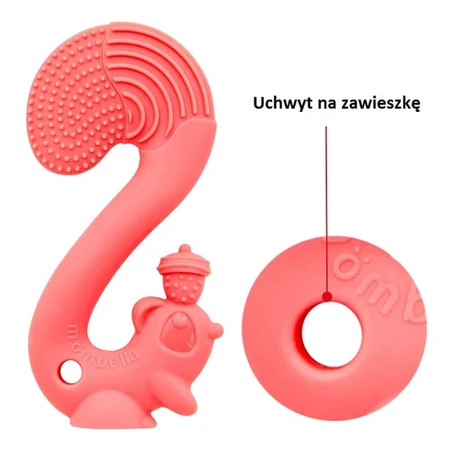 Mombella, speelgoed bijtring, eekhoorn, rood, na 3 maanden, 1 stuk