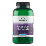 Swanson Gluconat de potasiu, gluconat de potasiu, 250 capsule