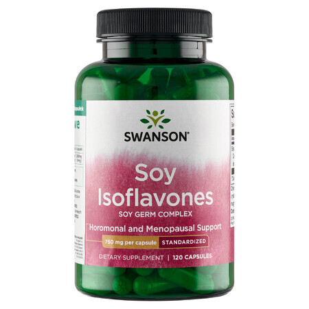 Swanson Soy Isoflavones, soy isoflavones, 120 capsules